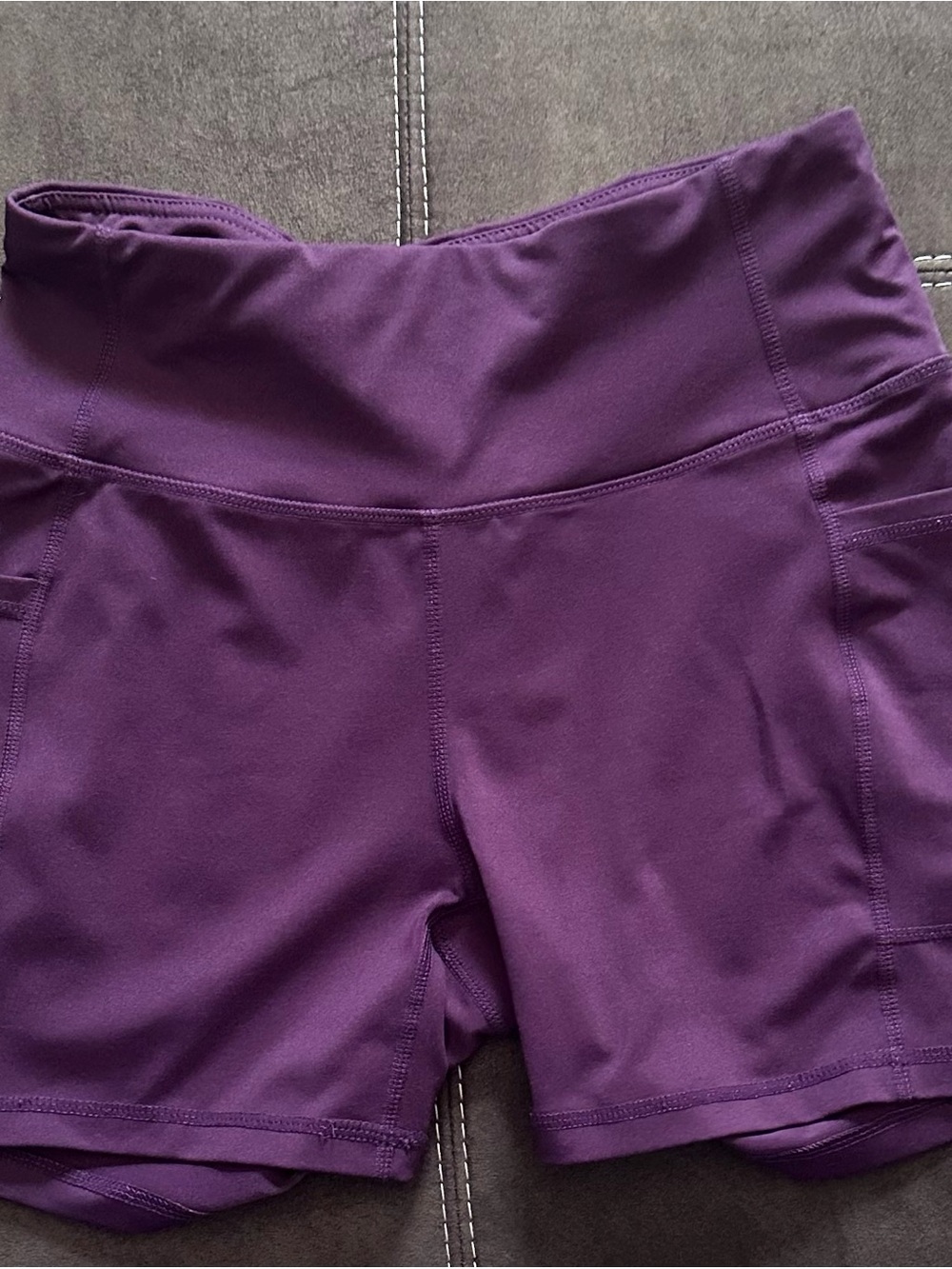 Baleaf High-Waist Purple Bike Shorts